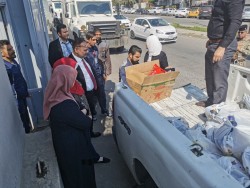 البنك المركزي يوزع سلات غذائية في الموصل