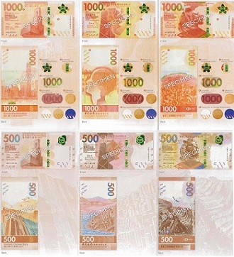 The new series of banknotes to be launched by the Monetary Authority of Hong Kong / China News-154323190522906