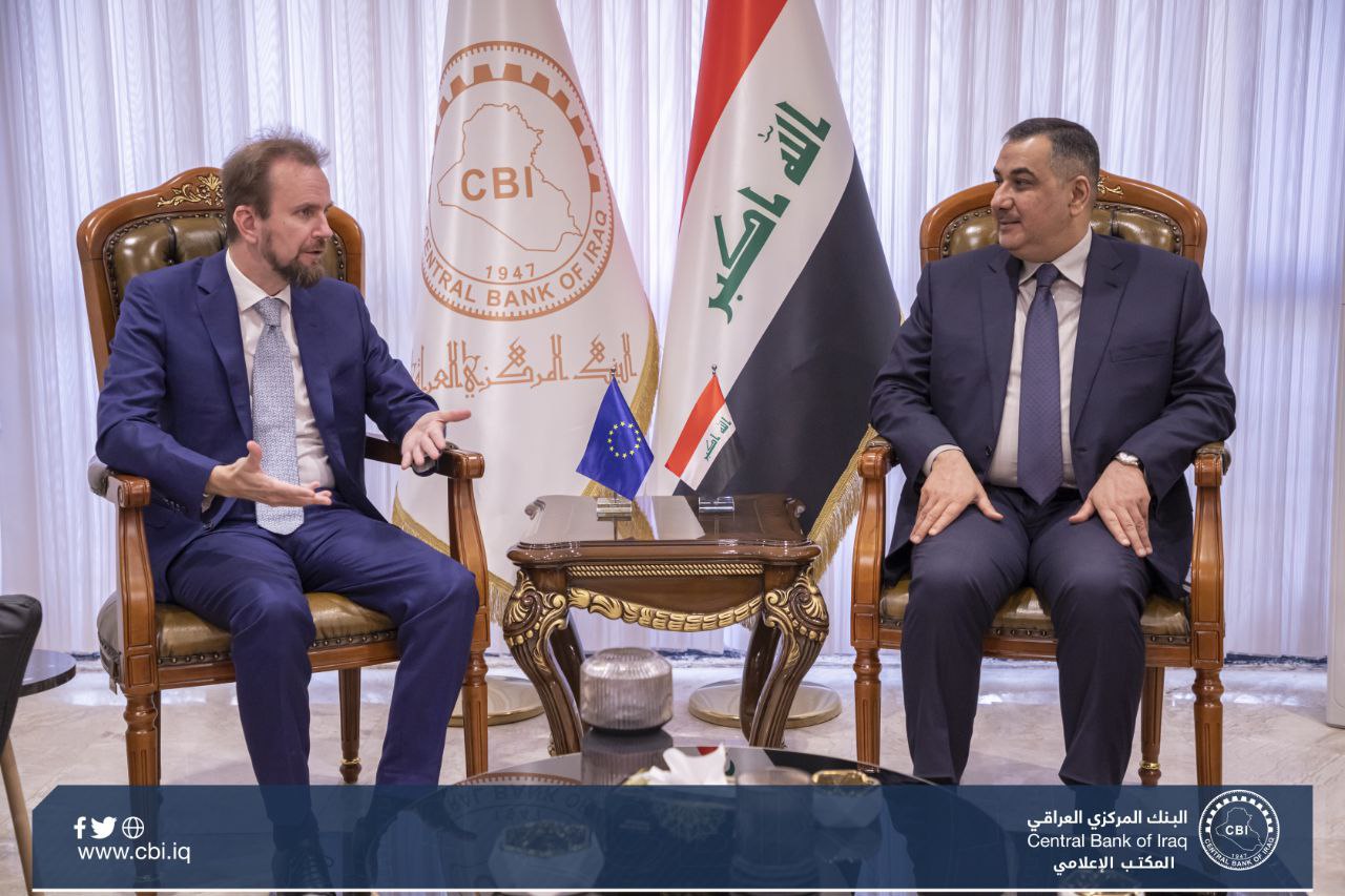 The Governor of the Central Bank of Iraq receives the Ambassador of the European Union