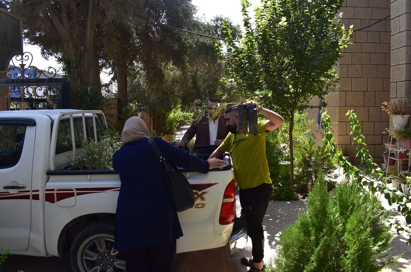 Mosul branch distributes seedlings in support of the afforestation campaign